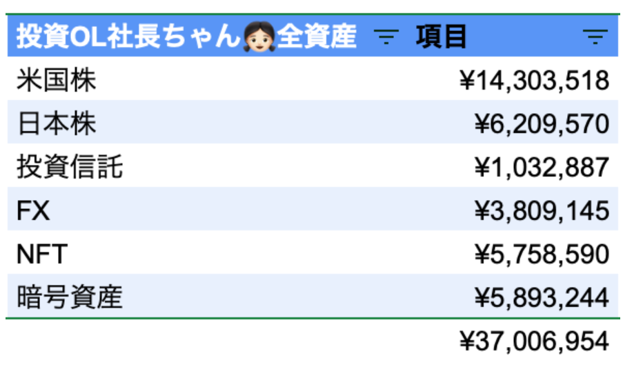 全資産項目