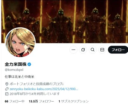 X(旧Twitter)アカウント