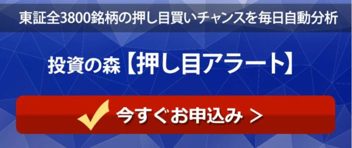 押し目アラートのイメージ画像です。