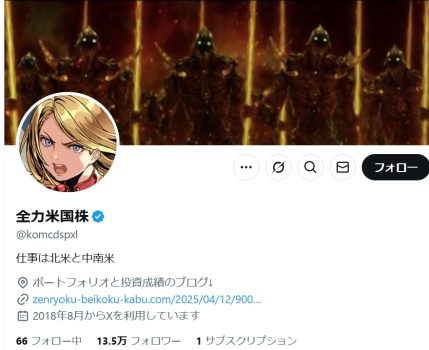 X(旧Twitter)アカウント